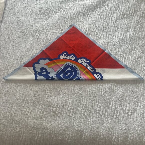 NEW LOUIS VUITTON WHITE RED SHOW SS23 GAY PRIDE Cotton Scarf Bandanna - Picture 9 of 9